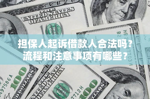 武汉担保人起诉借款人合法吗？流程和注意事项有哪些？