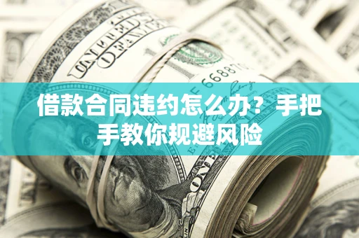武汉借款合同违约怎么办？手把手教你规避风险