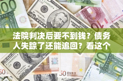武汉法院判决后要不到钱？债务人失踪了还能追回？看这个方法！
