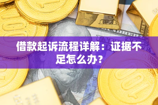 武汉借款起诉流程详解：证据不足怎么办？