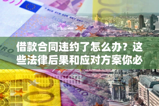 武汉借款合同违约了怎么办？这些法律后果和应对方案你必须知道