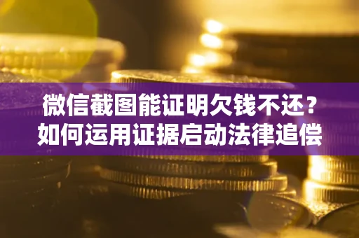 武汉微信截图能证明欠钱不还？如何运用证据启动法律追偿程序？