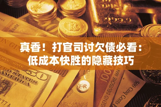 武汉真香！打官司讨欠债必看：低成本快胜的隐藏技巧