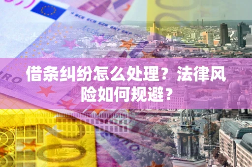武汉借条纠纷怎么处理？法律风险如何规避？
