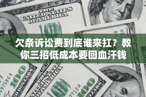 武汉欠条诉讼费到底谁来扛？教你三招低成本要回血汗钱